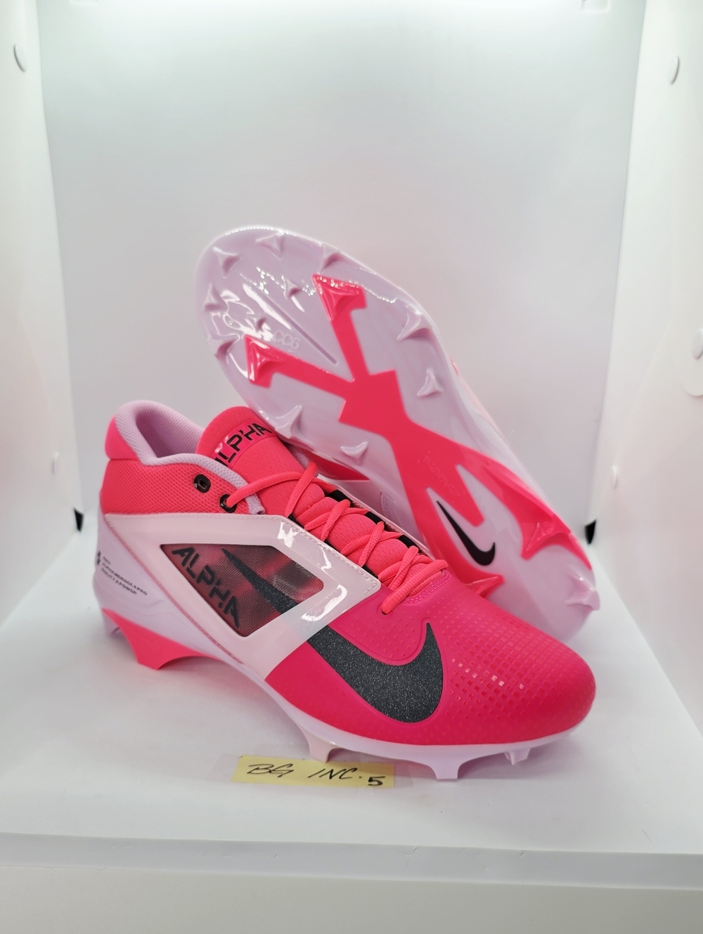 Nike Alpha Menace 4 Pro NRG Racer Pink Football Cleats Mens Size 12 / HJ4568-600